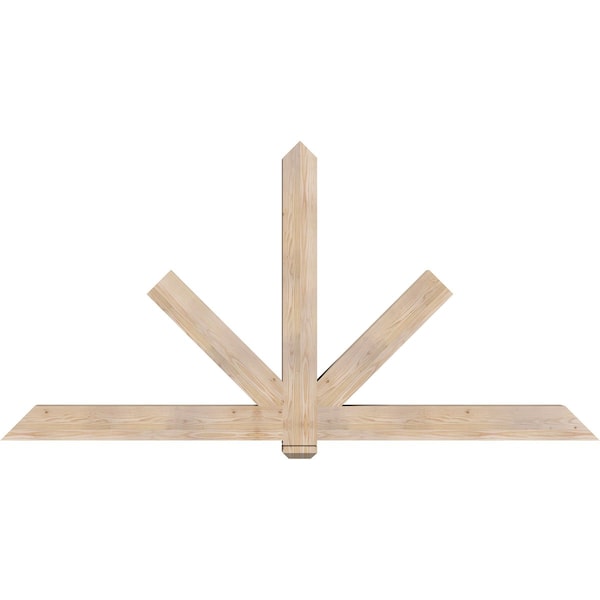 Ekena Millwork Kennewick Smooth Timber Gable Bracket, Douglas Fir, 96"W x 48"H x 5 1/2"D x 5 1/2"F, 12/12 Pitch GBW096X48X0606KEN00SDF - main